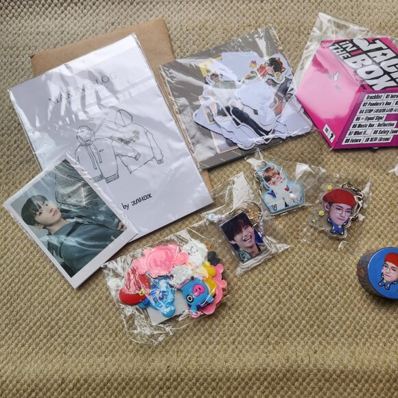 BTS Army Fan Club K pop Cards Keychains Box Collection Merchandise Stickers Etc - Picture 4 of 16